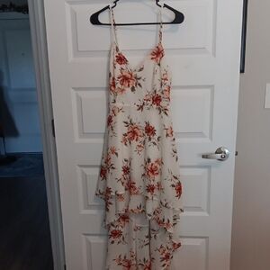 privy Cream Maxi Dress with Rust Floral Print